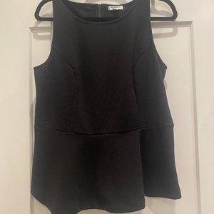 Old Navy Textured Black Peplum Tank
